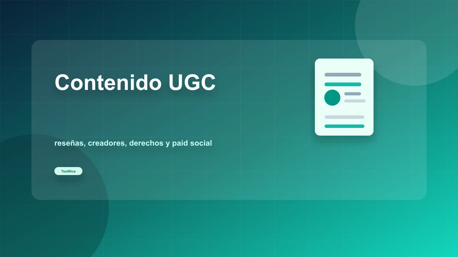 Flujo de contenido UGC con reseñas de clientes, vídeos de creadores, derechos de uso y distribución en marketing