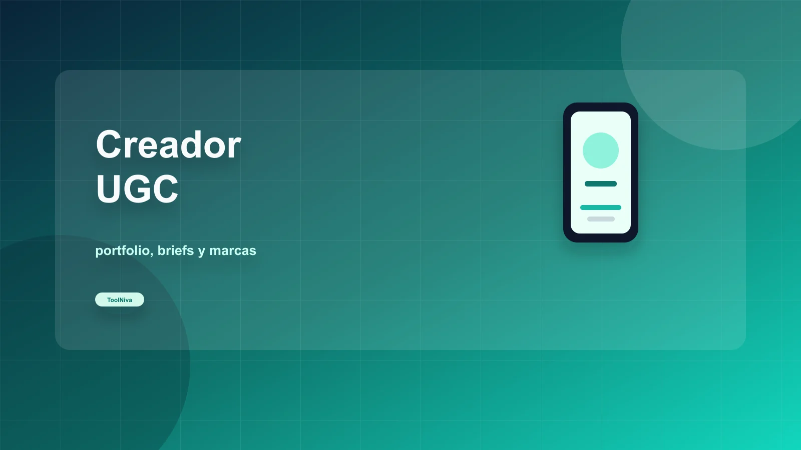 Flujo de creador UGC con vídeos verticales, hooks, demos de producto, briefs de marca y derechos de uso