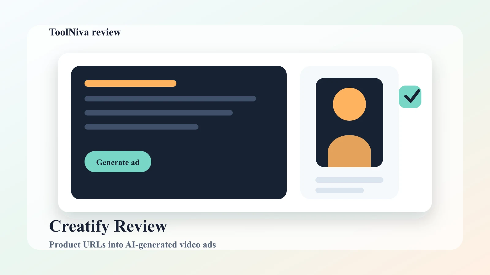 Creatify interface generating a product video ad from a product link