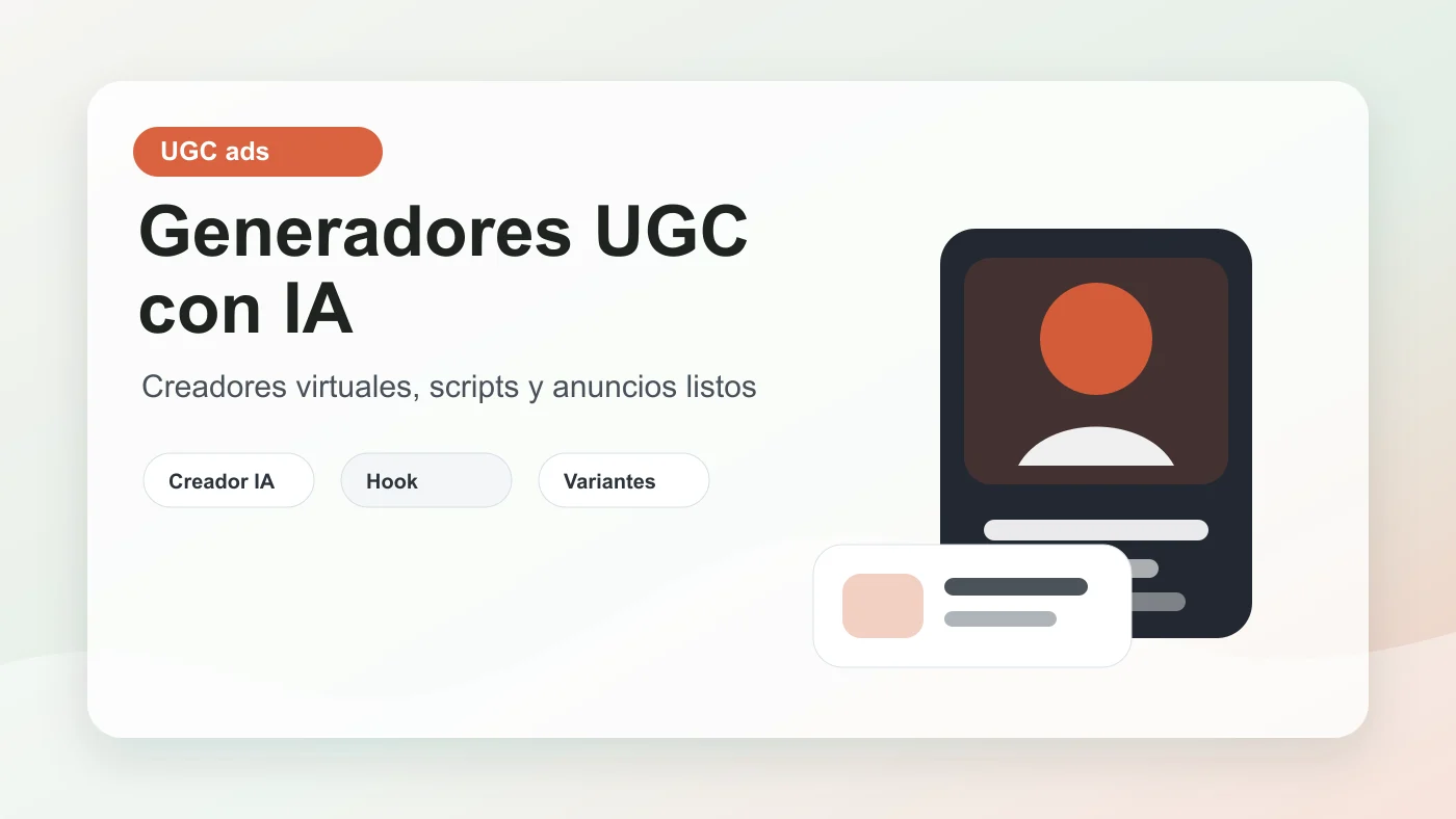 Comparativa visual de generadores UGC con IA para anuncios