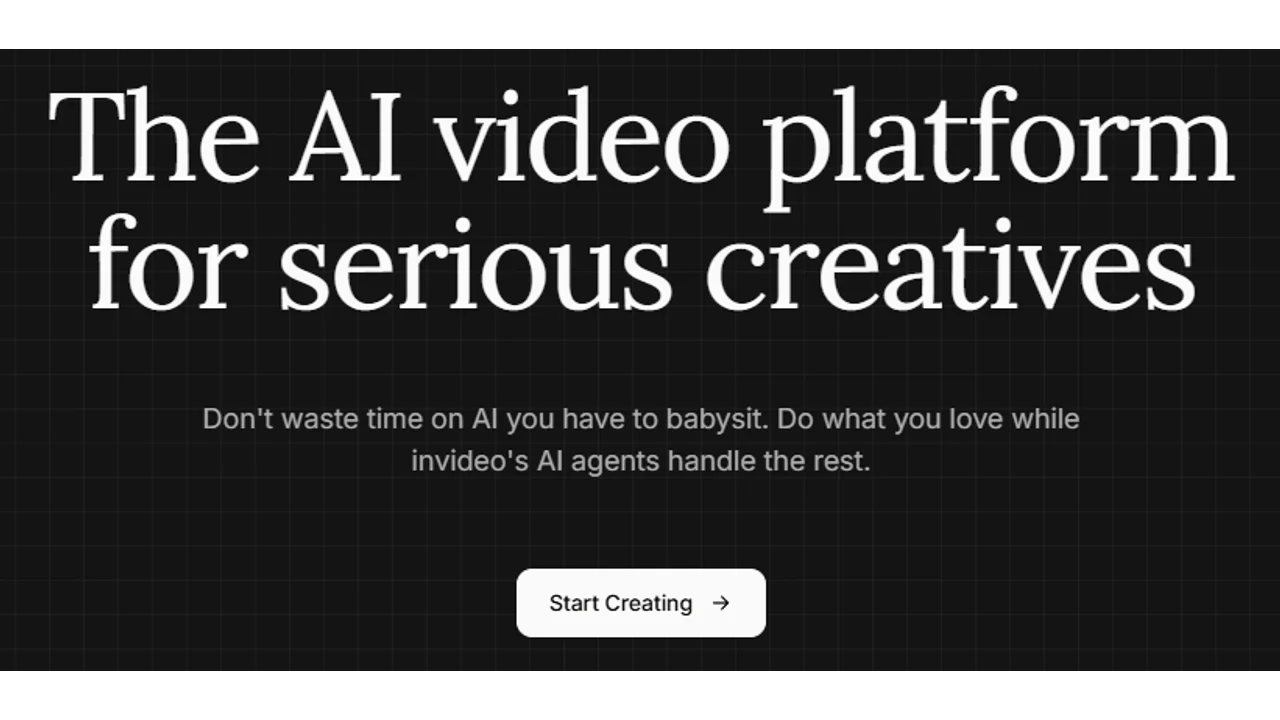 Página principal de InVideo como plataforma de vídeo IA para creadores