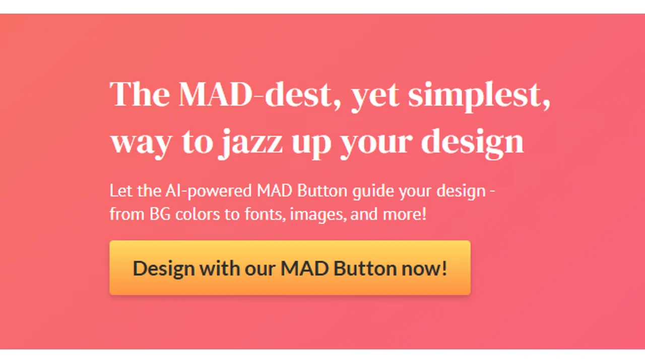 Página de Picmaker con asistente de diseño MAD Button