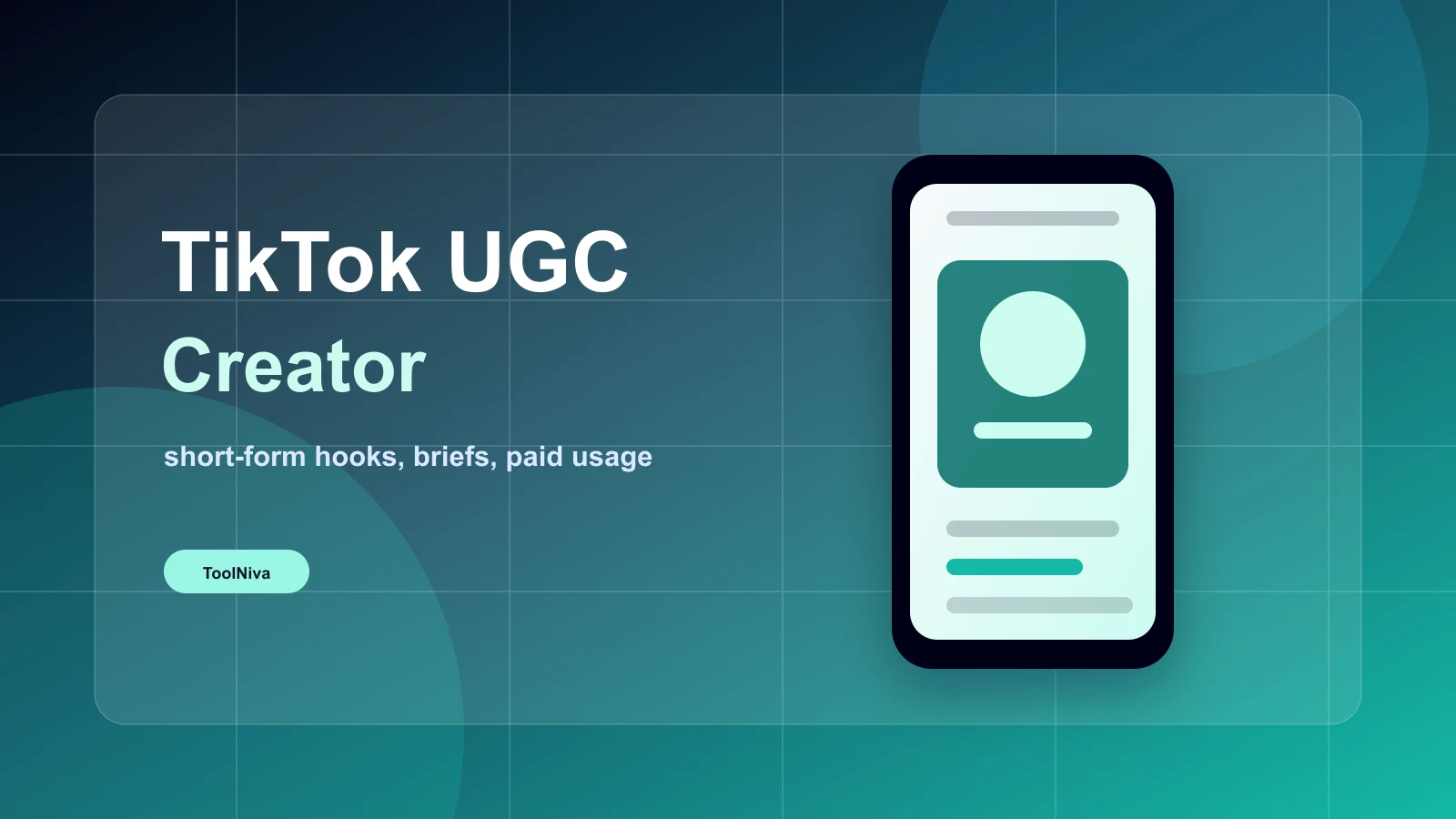 TikTok UGC creator workflow with short-form hooks, product demos, brand briefs, and paid usage rights