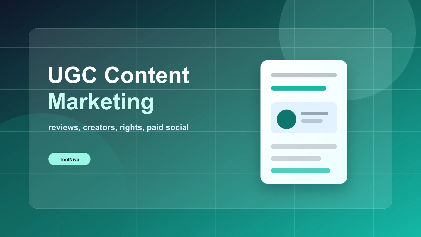UGC content marketing workflow with customer reviews, creator videos, usage rights, and paid social distribution
